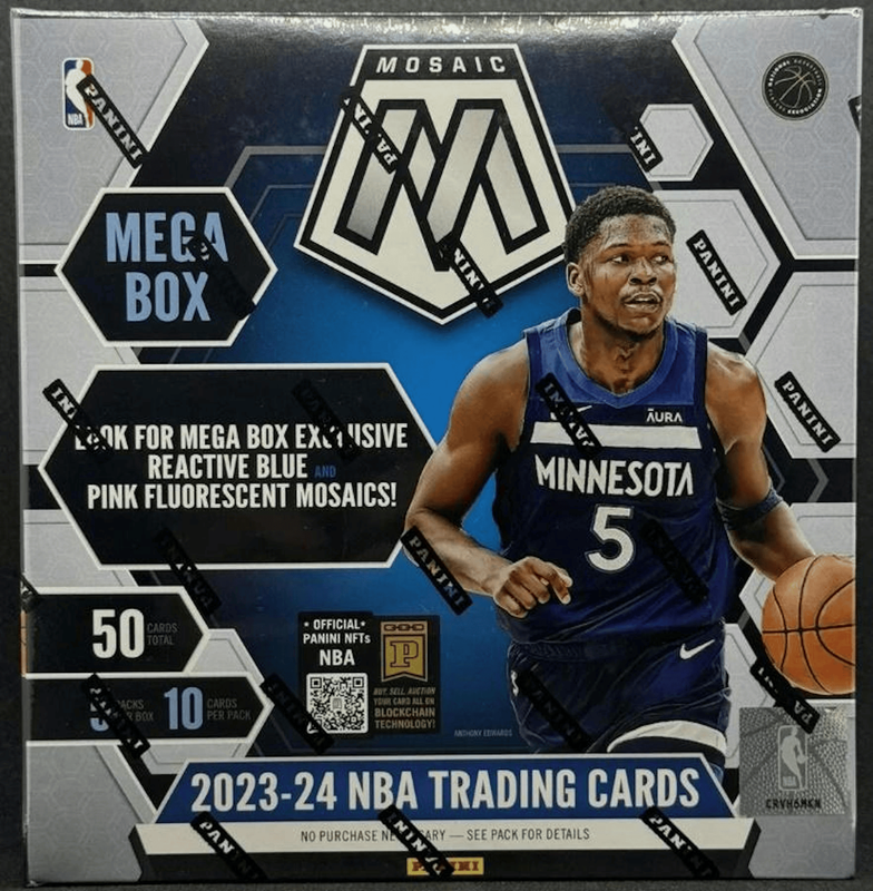 2023/24 Panini Mosaic Basketball Mega Box (Blue and Pink Mosaics!)