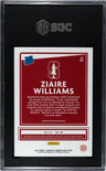 2021-22 Chronicles Draft Picks Ziaire Williams Donruss Platinum 1/1 SGC 9.5