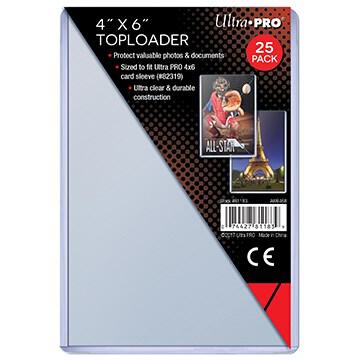 Ultra Pro: 4&quot; x 6&quot; Clear Toploader (25-Count)