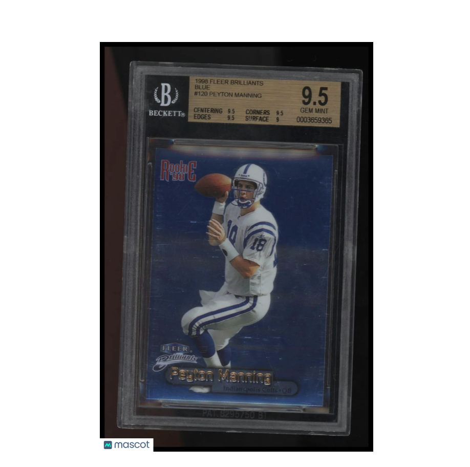 1998 Fleer Brilliants Blue Peyton Manning BGS 9.5