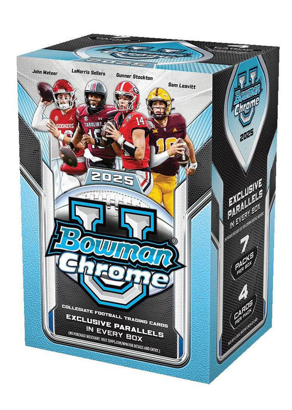 2025 Bowman University Chrome Football Blaster Box (PRE-ORDER)