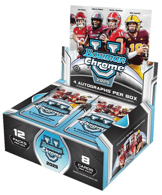2025 Bowman University Chrome Football Hobby Jumbo Box (PRE-ORDER)
