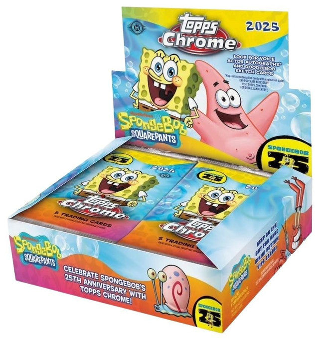 2025 Topps Chrome Spongebob 25th Anniversary Hobby Box