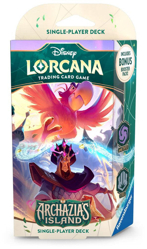 Disney Lorcana: Archazia&amp;#x27;s Island Starter Deck (Amethyst and Steel)