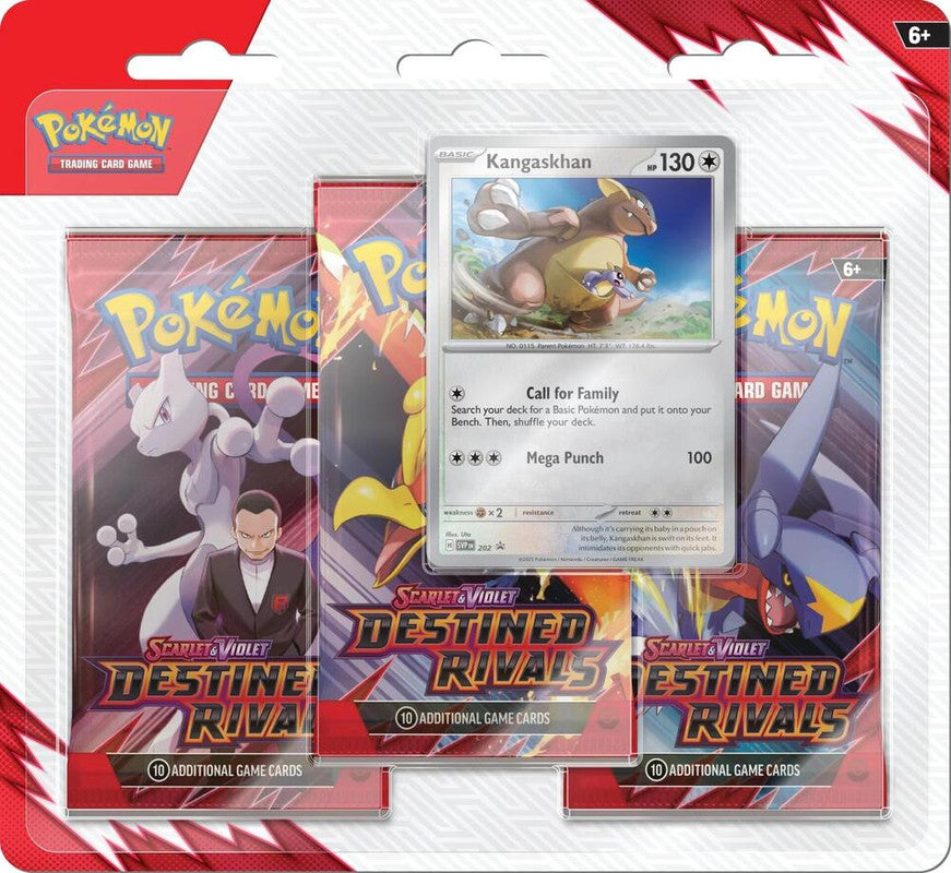 Pokemon TCG: Scarlet and Violet - Destined Rivals 3-Pack Blister (Kangaskhan)