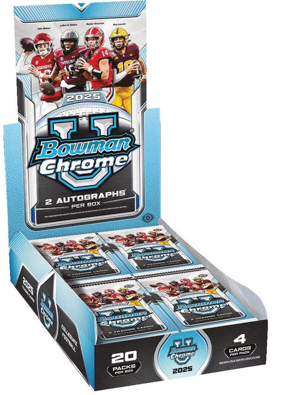 2025 Bowman University Chrome Football Hobby Box (PRE-ORDER)