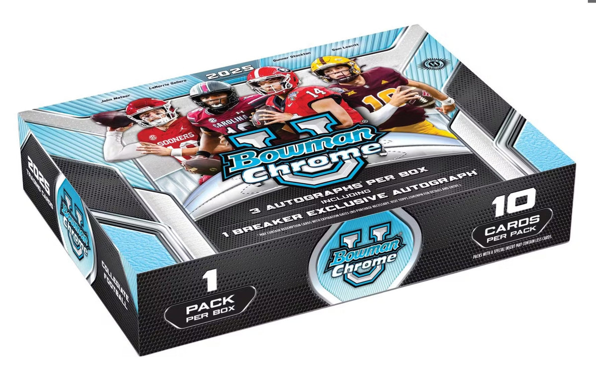 2025 Bowman University Chrome Football Breaker Delight Box