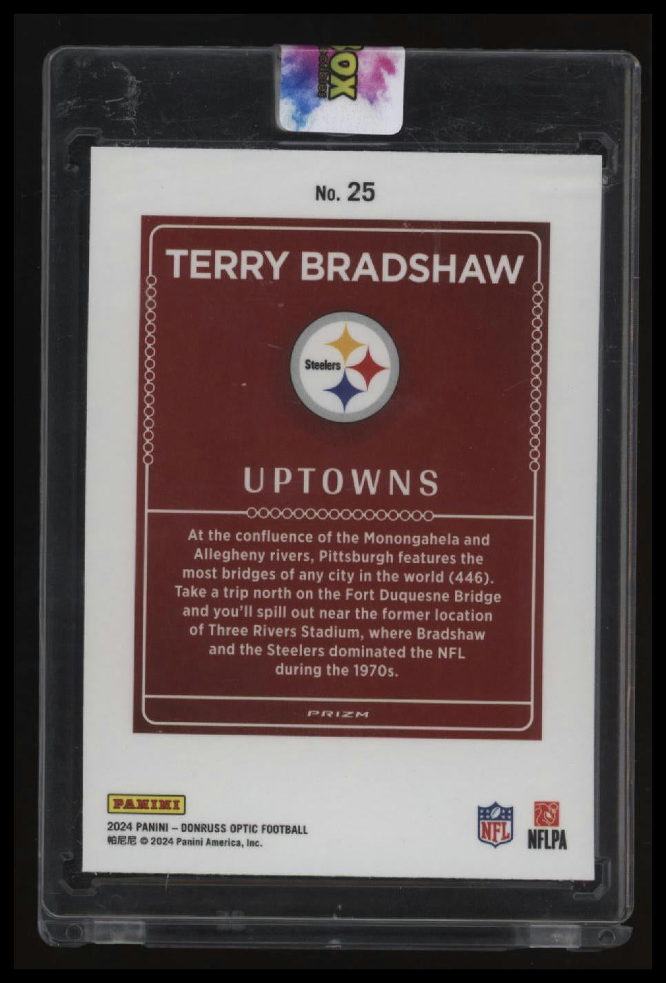 2024 Donruss Optic Terry Bradshaw Uptowns