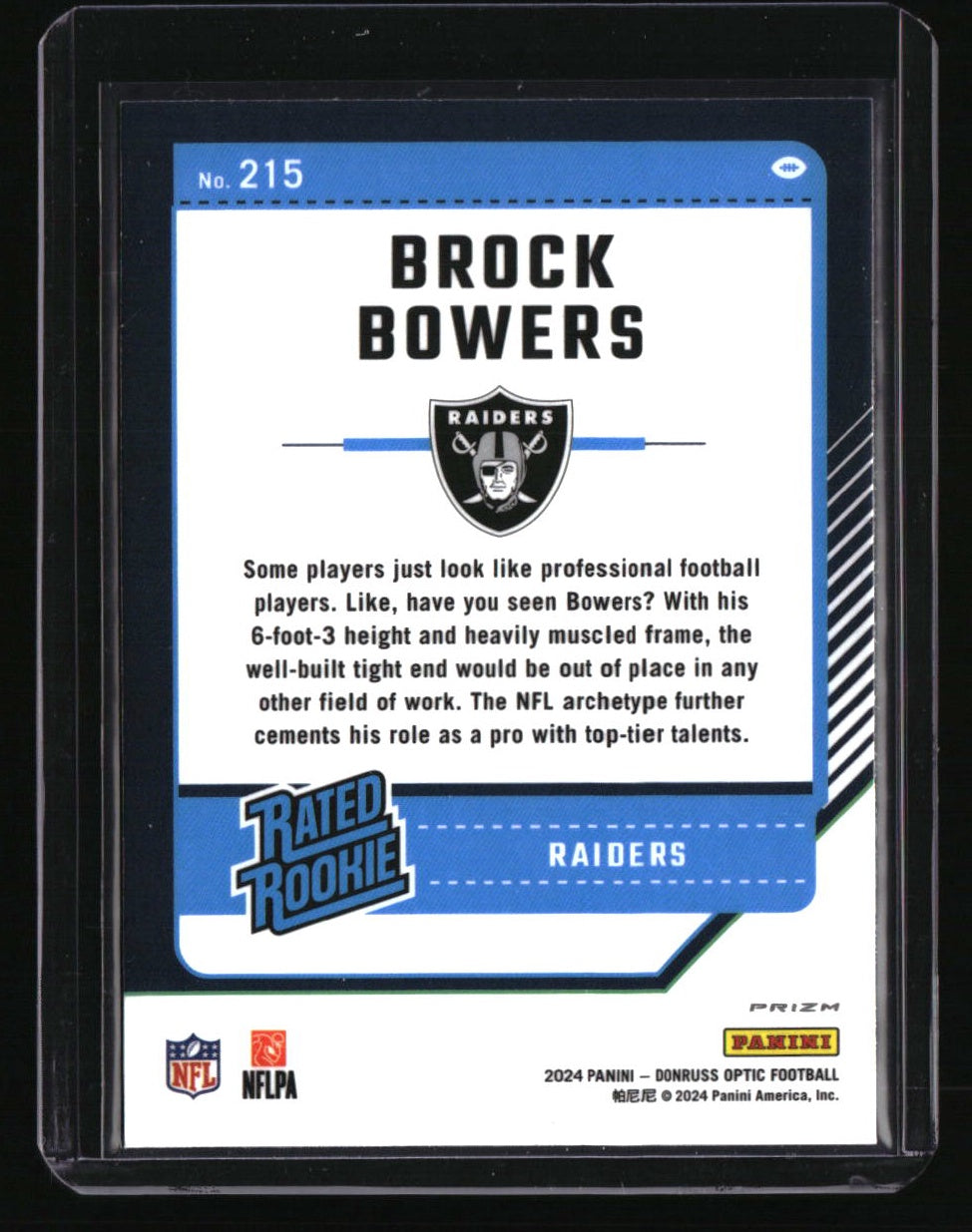 2024 Donruss Optic Brock Bowers Blue Scope