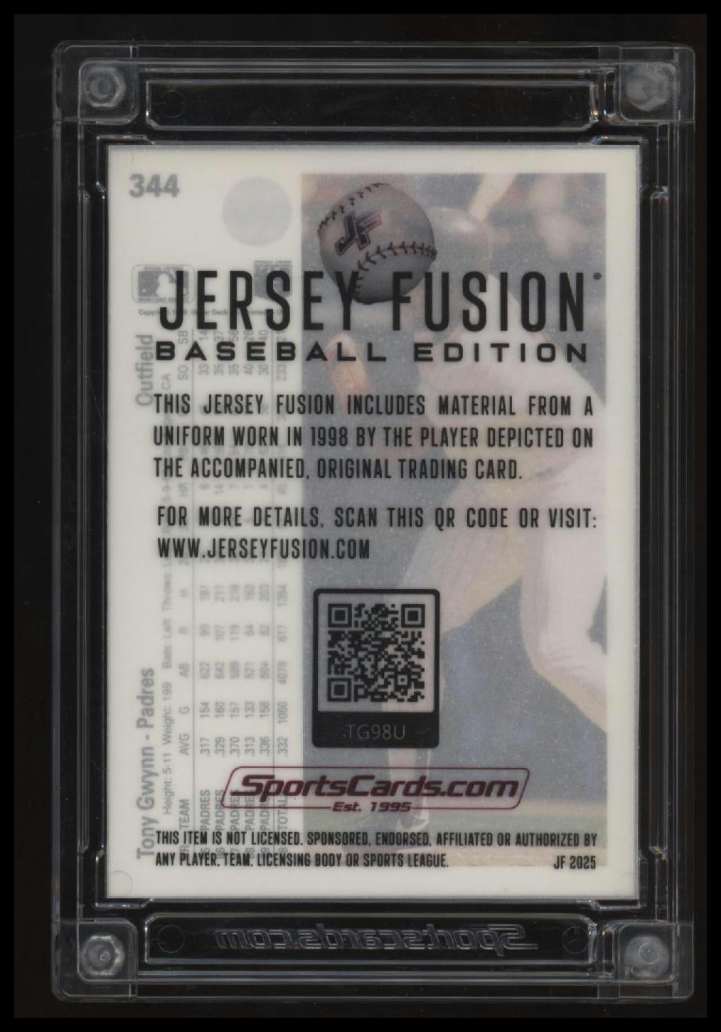 2025 Jersey Fusion #/50 Dual Patch Tony Gwynn