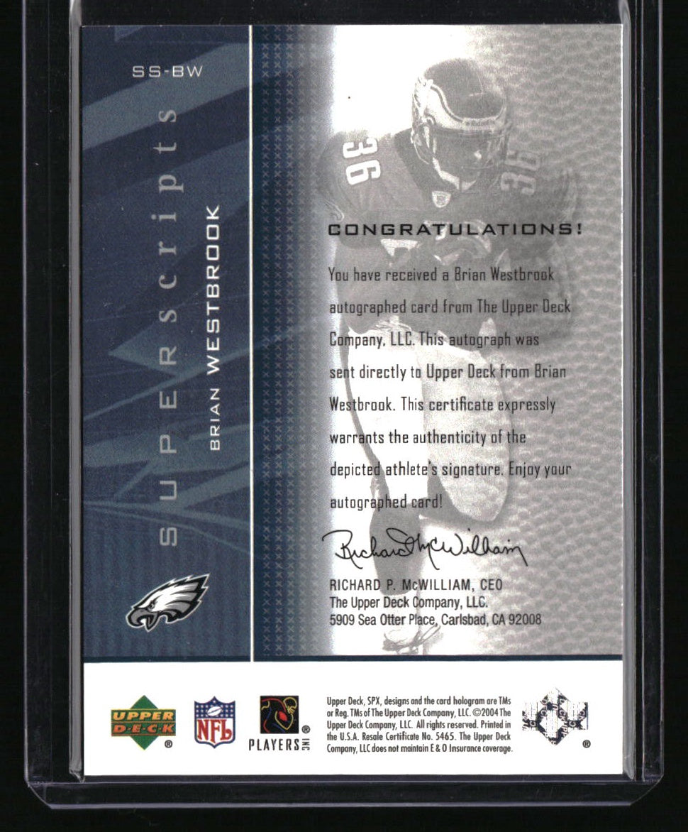 2008 Donruss Playoff Silver Signatures Brian Westbrook