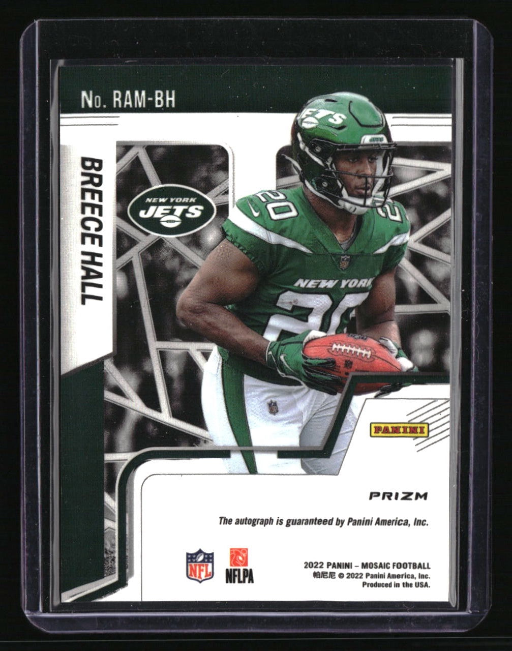 2022 Panini Mosaic Breece Hall Rookie Autographs Mosaic Red