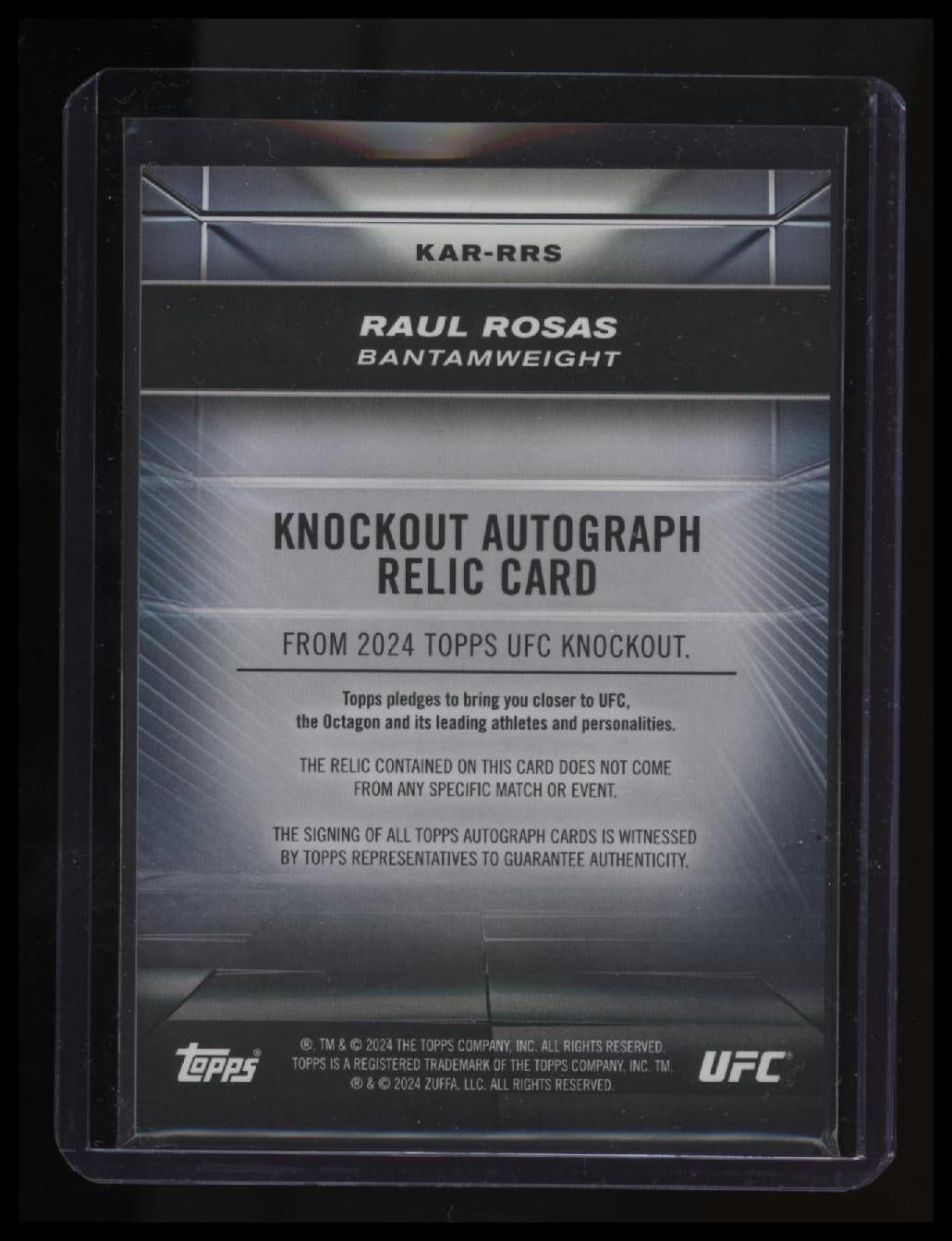 2024 Topps Knockout UFC Raul Rosas Knockout Autograph Relics Blue #/50
