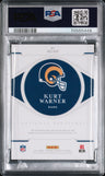 2021 Panini National Treasures Kurt Warner Material Signature PSA 9
