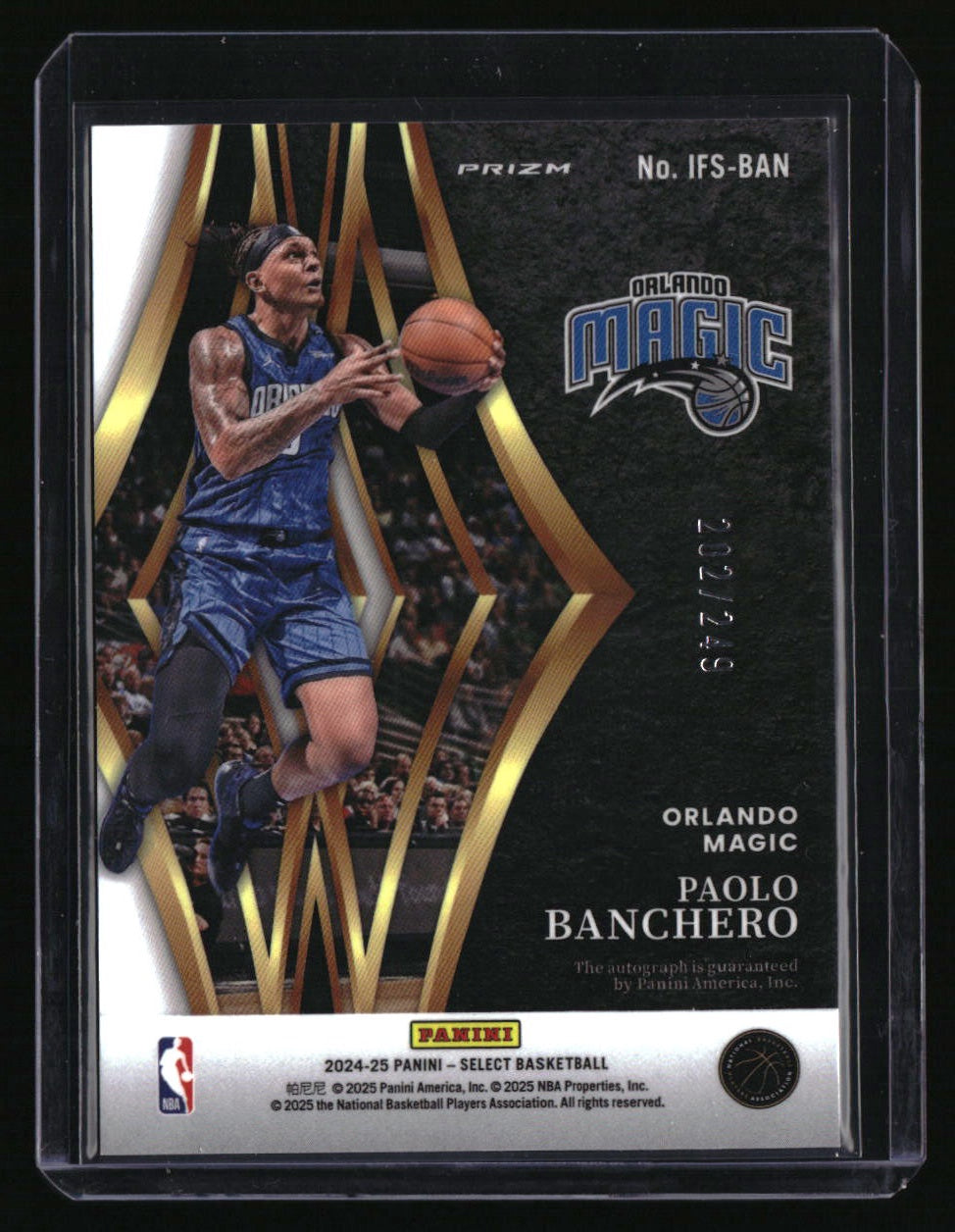 2024-25 Panini Select Paolo Banchero In Flight Signatures #/249