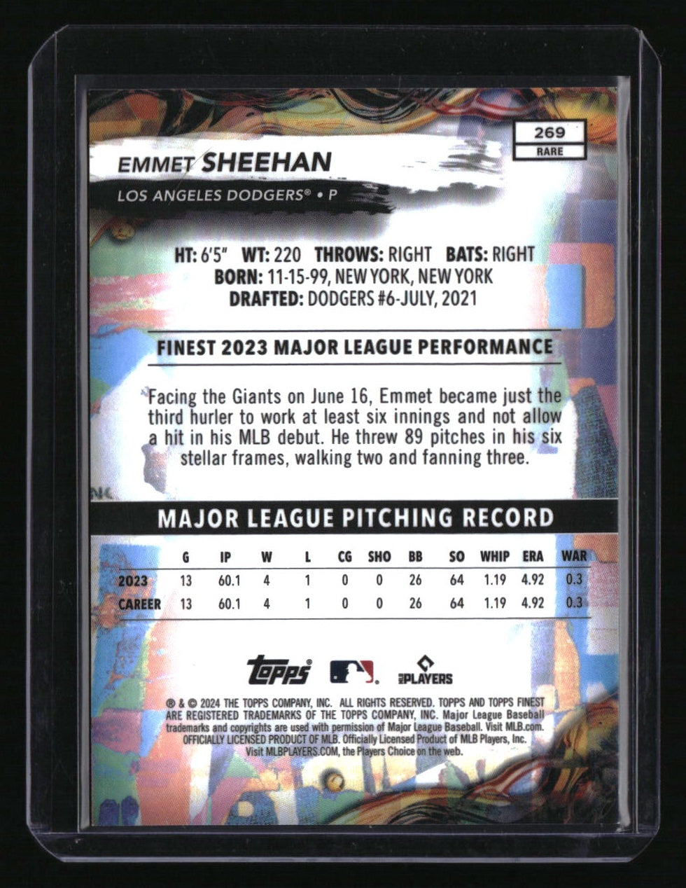 2024 Finest Emmet Sheehan Green Refractors #/25