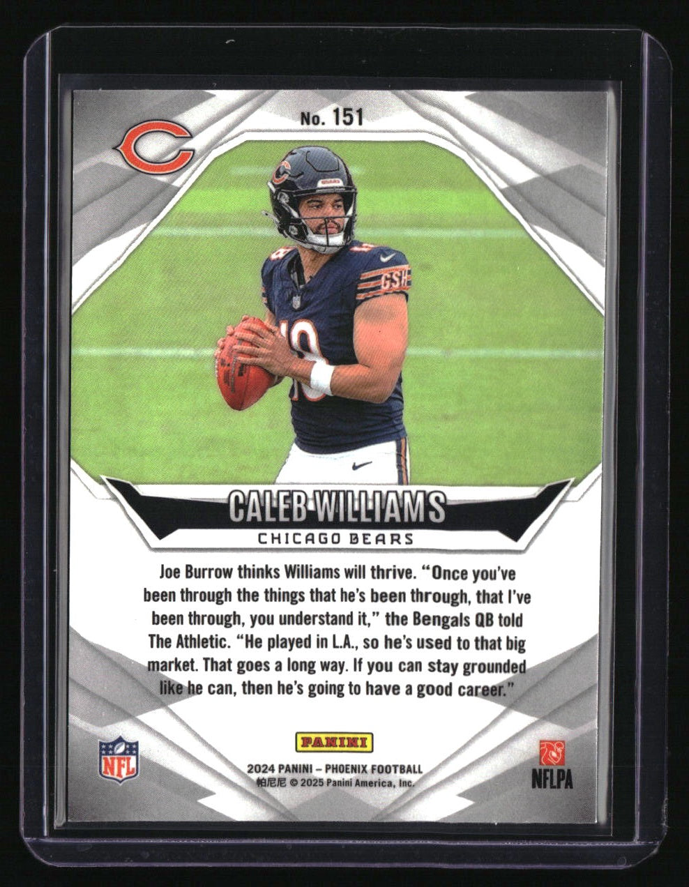 2024 Panini Phoenix Caleb Williams Purple Lazer