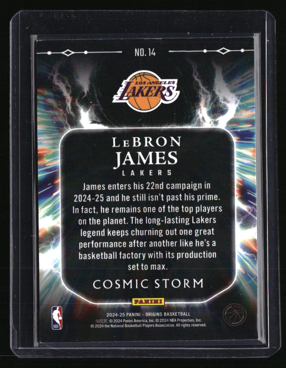 2024-25 Panini Origins LeBron James Cosmic Storm Red #/75