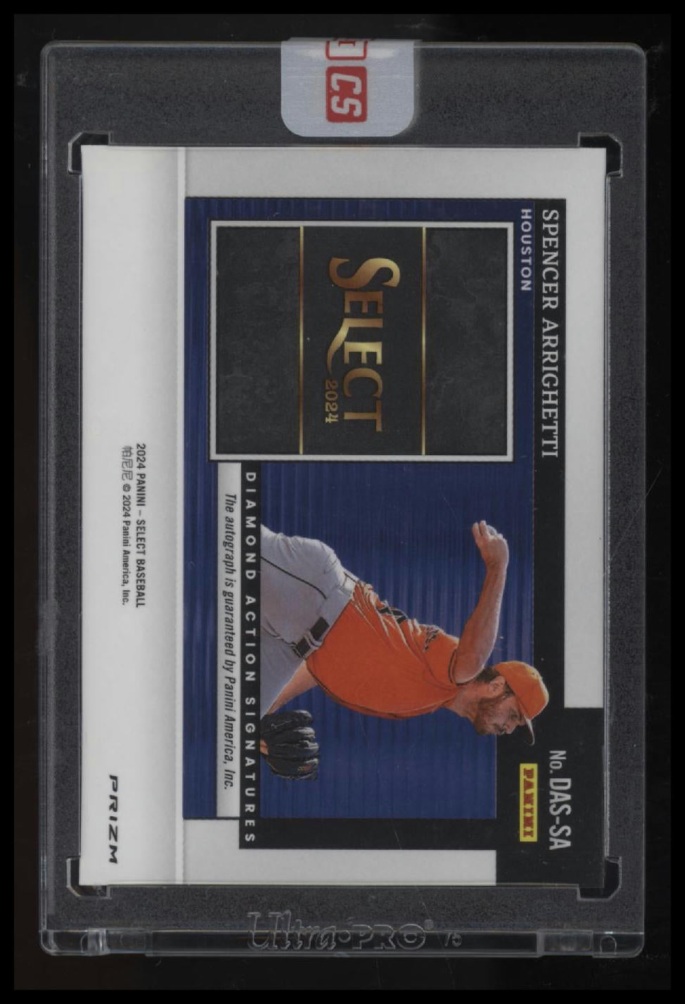 2024 Panini Select Spencer Arrighetti Diamond Action Signatures