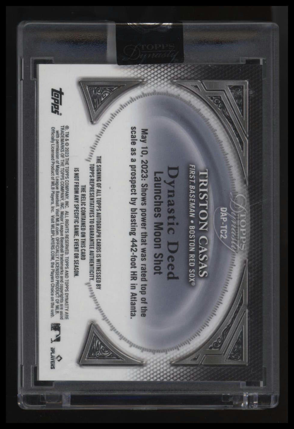 2023 Topps Dynasty - Autographed Patch Silver Triston Casas #/5