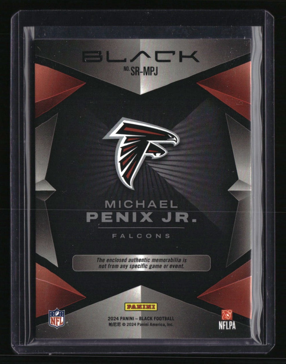 2024 Panini Black Michael Penix Jr. Sizeable Rookie Memorabilia #/150