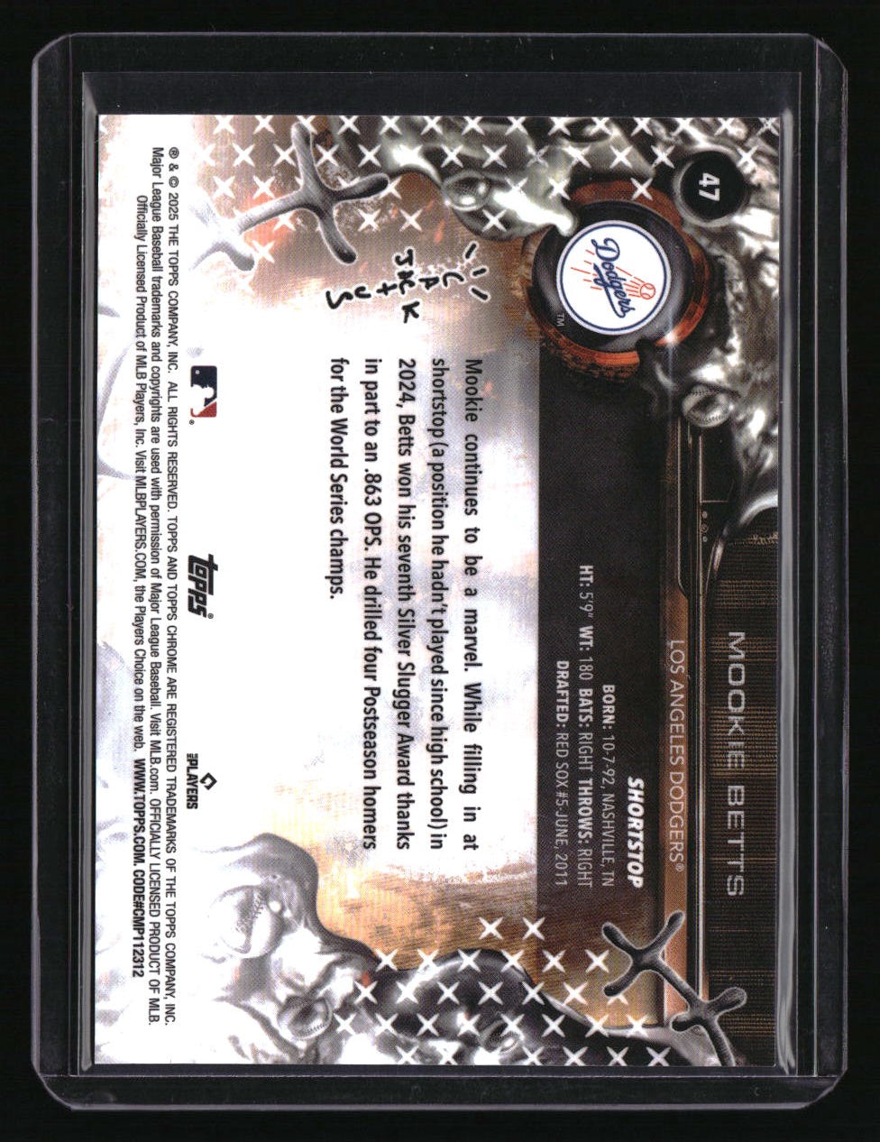 2025 Topps Cosmic Chrome x Cactus Jack Mookie Betts