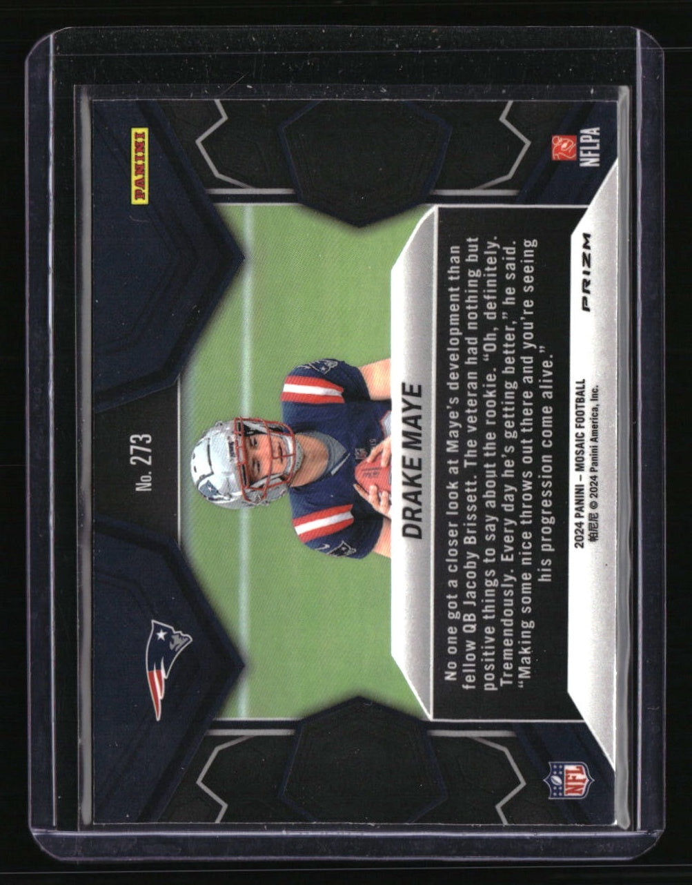 2024 Panini Mosaic Drake Maye Mosaic Camo Red