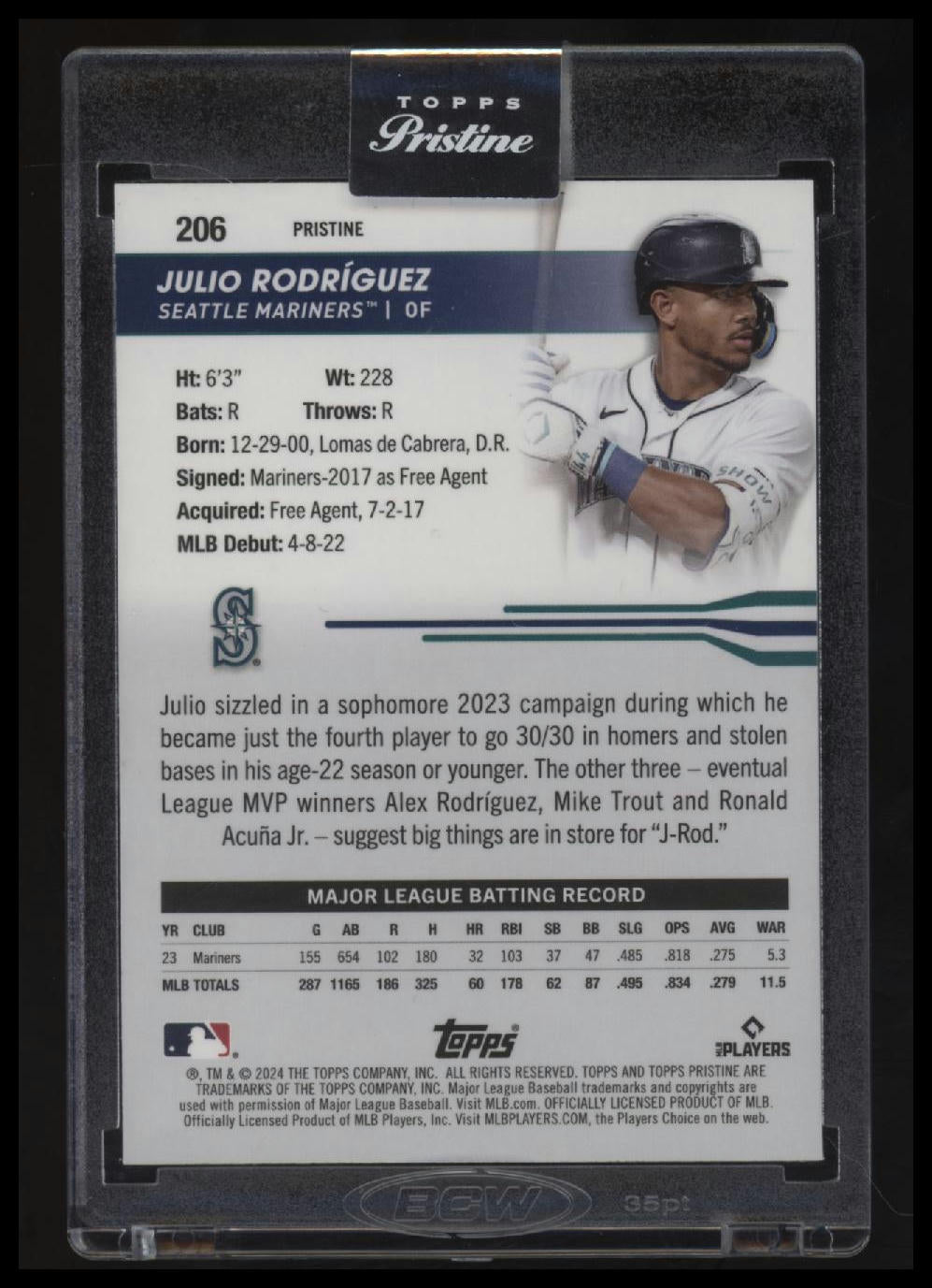 2024 Topps Pristine Julio Rodríguez Pristine Orange Refractors #/25