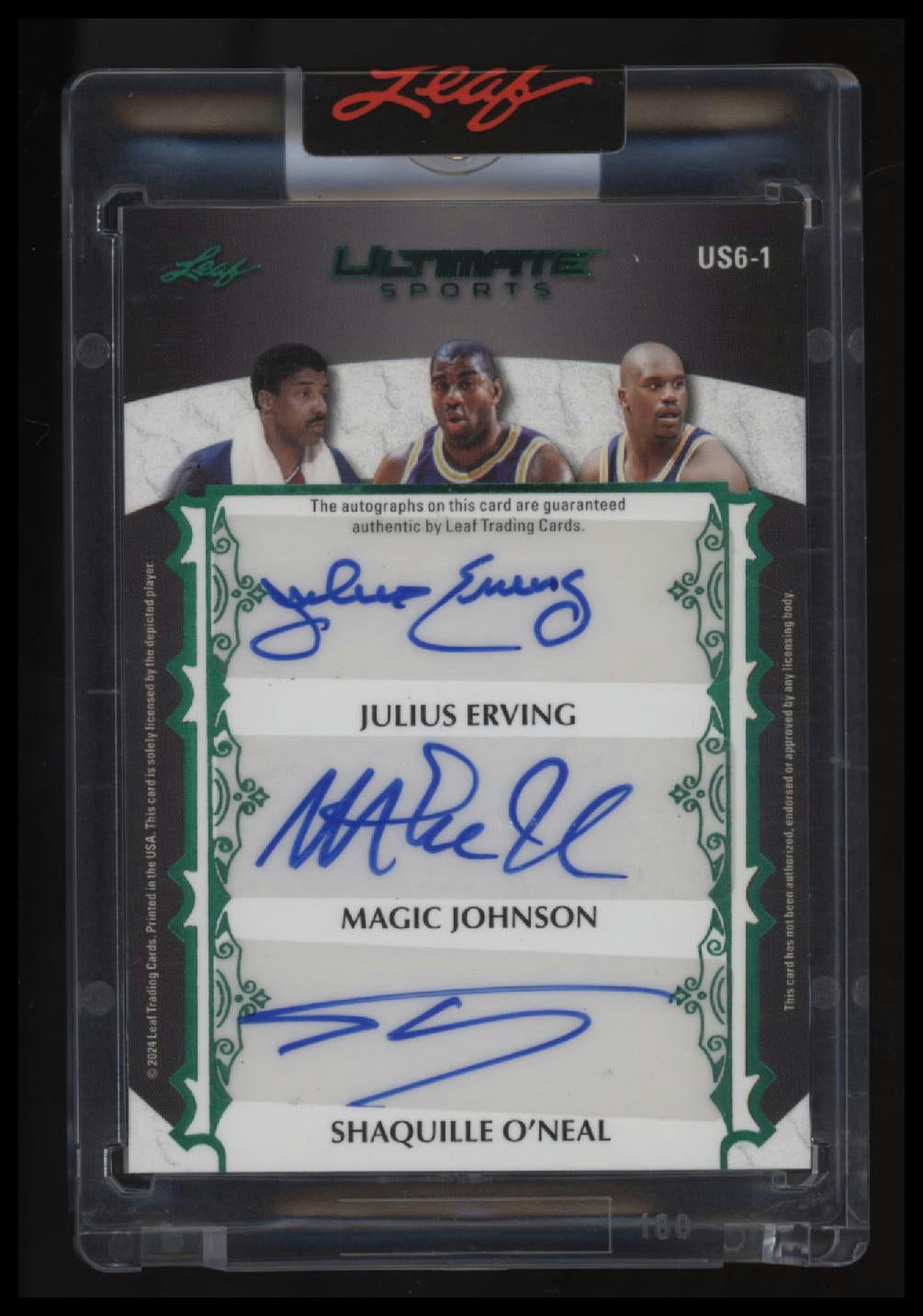 2024 Leaf Ultimate Emerald Auto 1/1 Curry/Nash/Bird/Erving/Johnson/O&#39;Neal