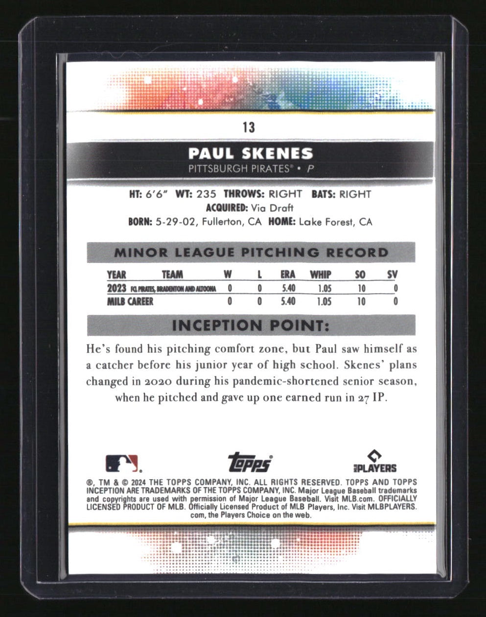 2024 Topps Inception Paul Skenes