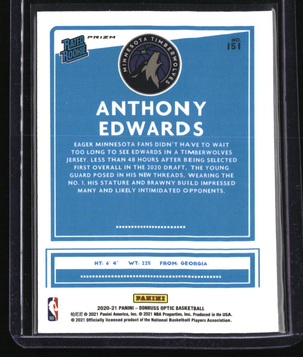2020-21 Donruss Optic Anthony Edwards Fanatics