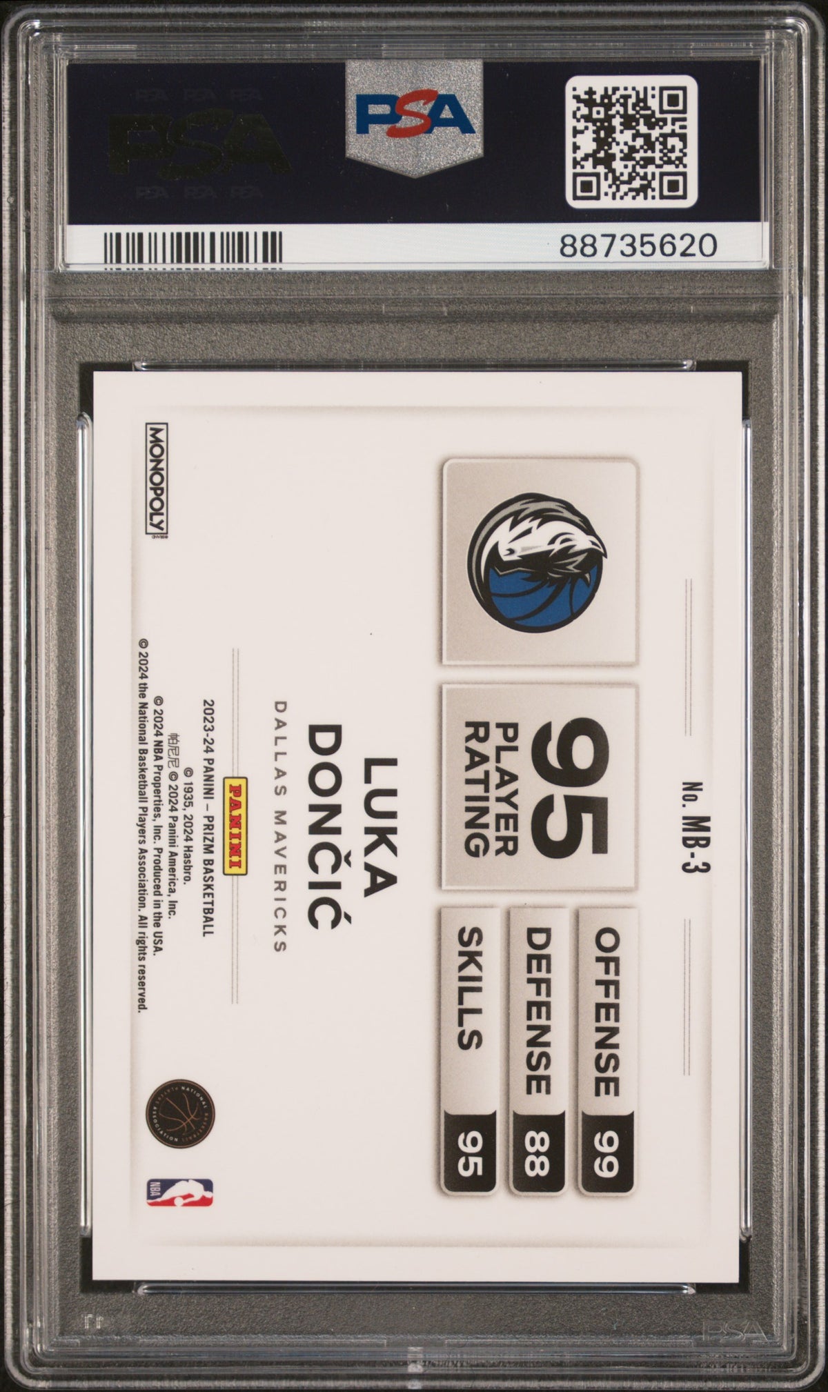 2023 Panini Prizm Monopoly Money Blast Luka Doncic PSA 10