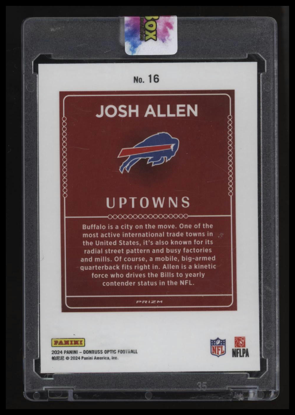2024 Donruss Optic Josh Allen Uptowns