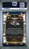 2021 Panini Select Rashod Bateman Die-Cut Zebra Prizm PSA 10