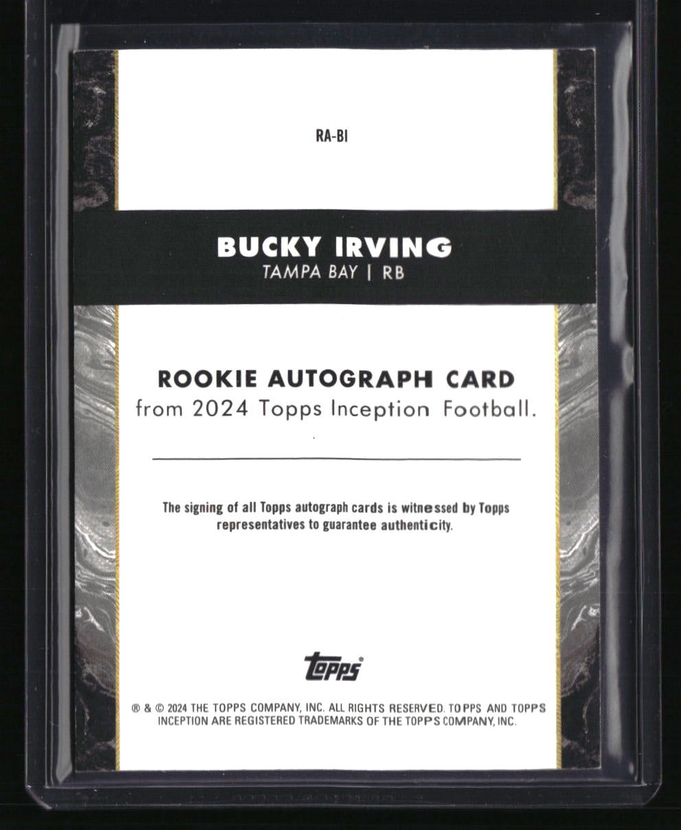 2024 Topps Inception Bucky Irving Rookie Autographs Gold #/25