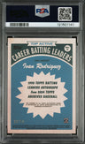 2024 Topps Archives 1990 Batting Leaders Auto Ivan Rodriguez Gold Flbrd PSA 9