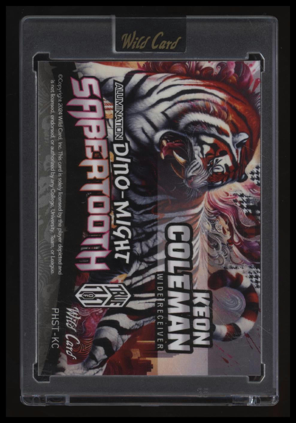 2024 Wild Card Alumination Pre-Historic Football Sabertooth Keon Coleman #/1