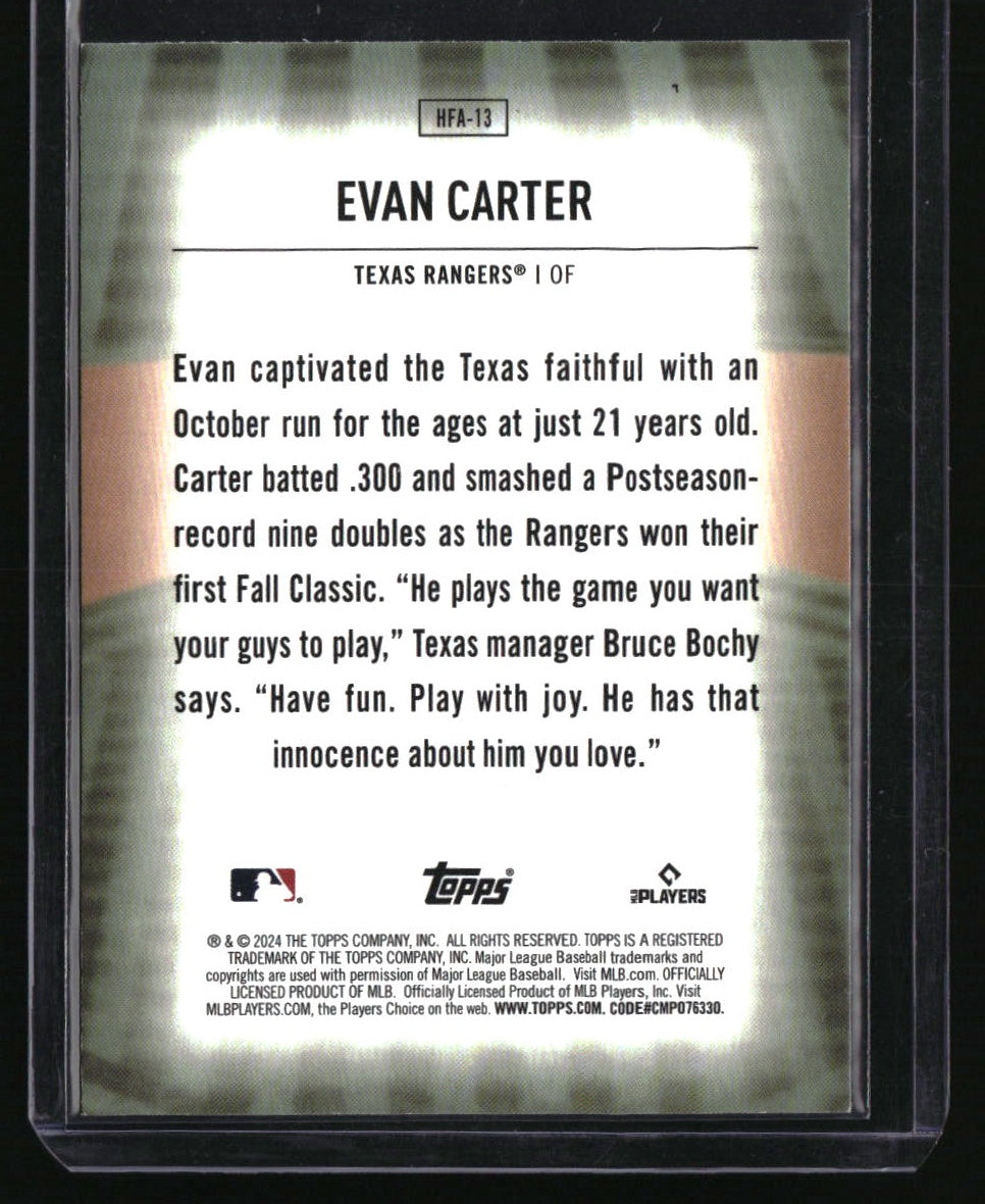 2024 Topps Evan Carter Home Field Advantage