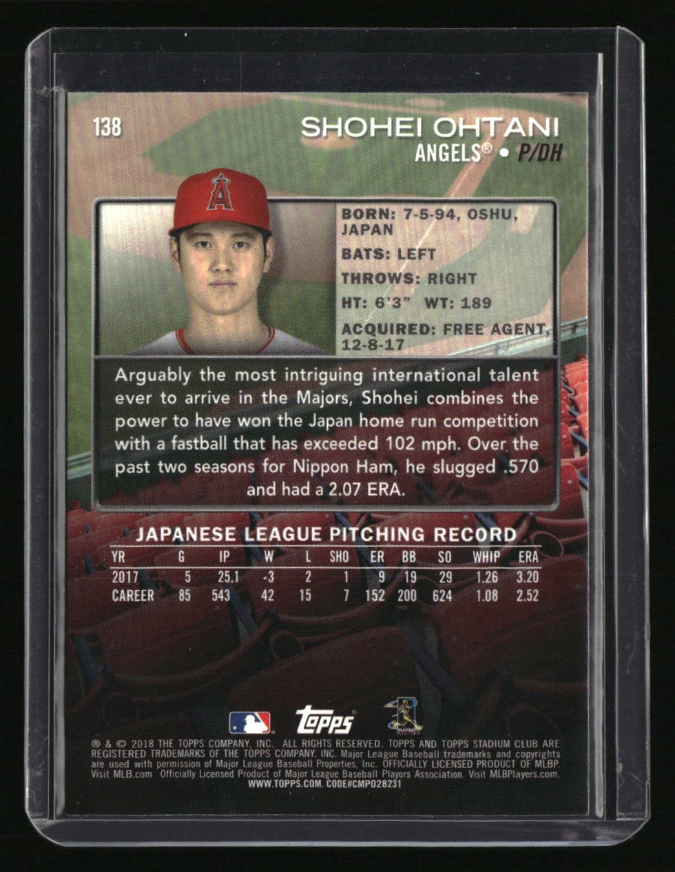 2018 Stadium Club Shohei Ohtani