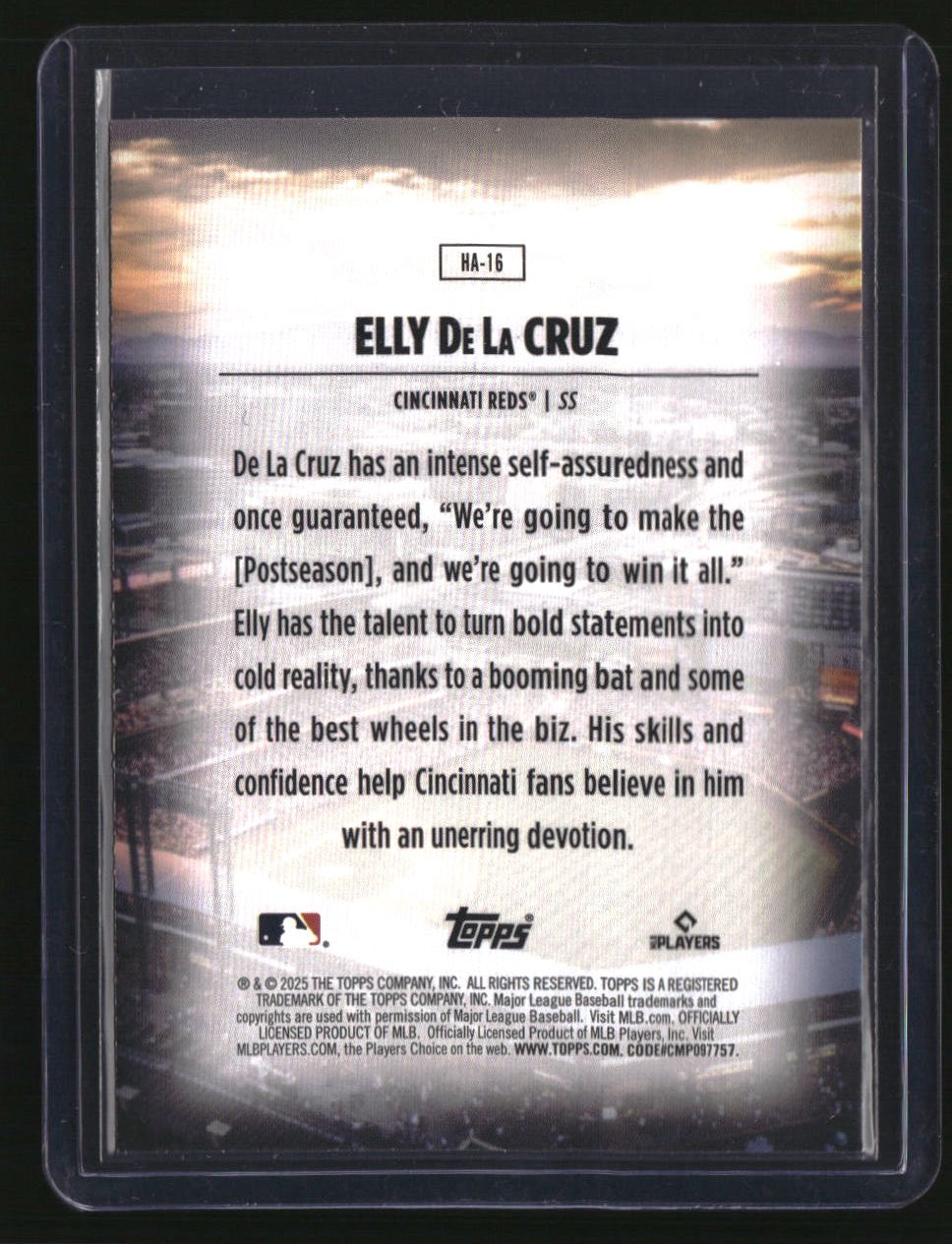 2025 Topps Elly De La Cruz Home Field Advantage