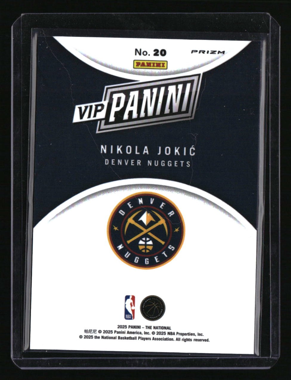 2025 The National VIP Nikola Jokic White Sparkle