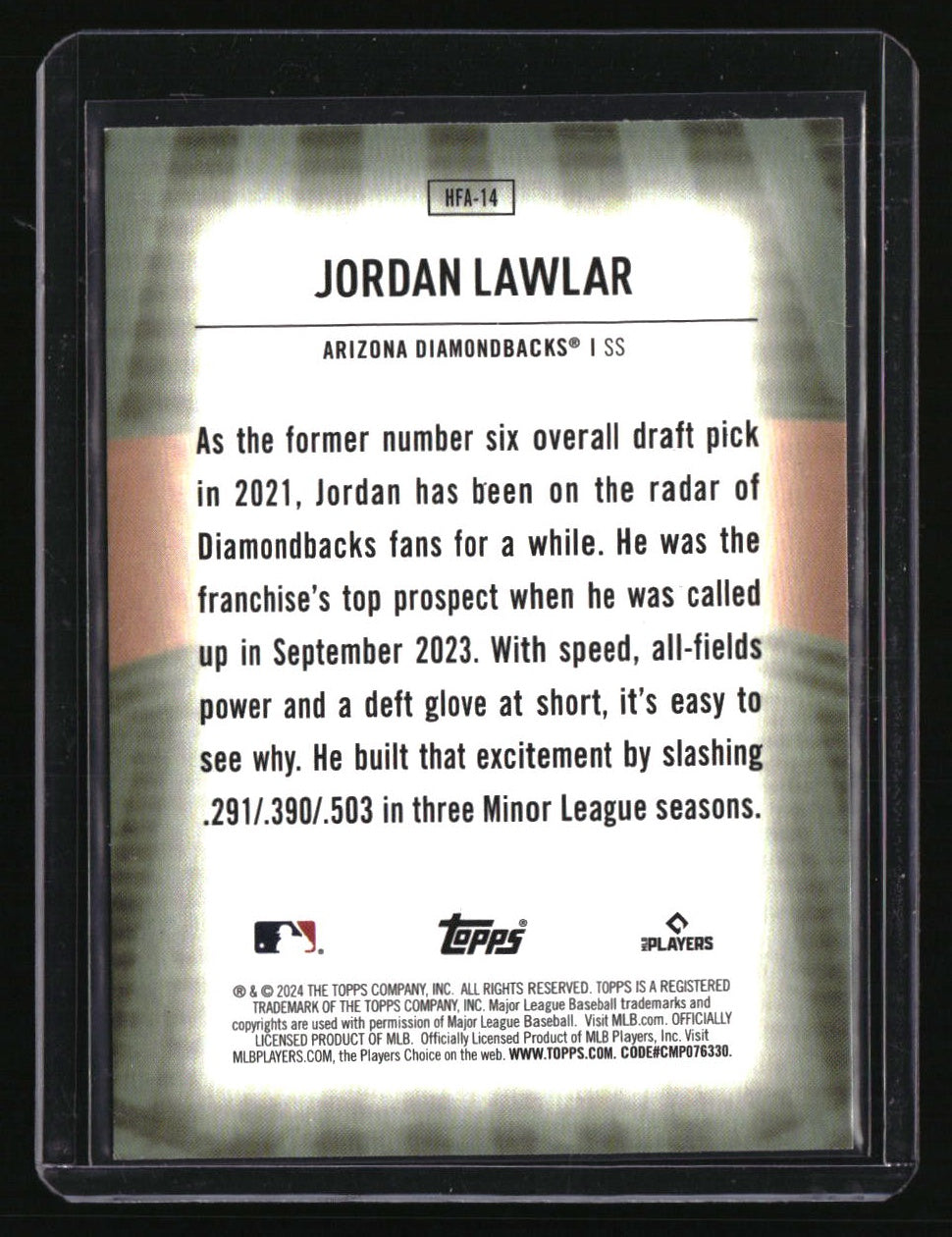 2024 Topps Jordan Lawlar Home Field Advantage