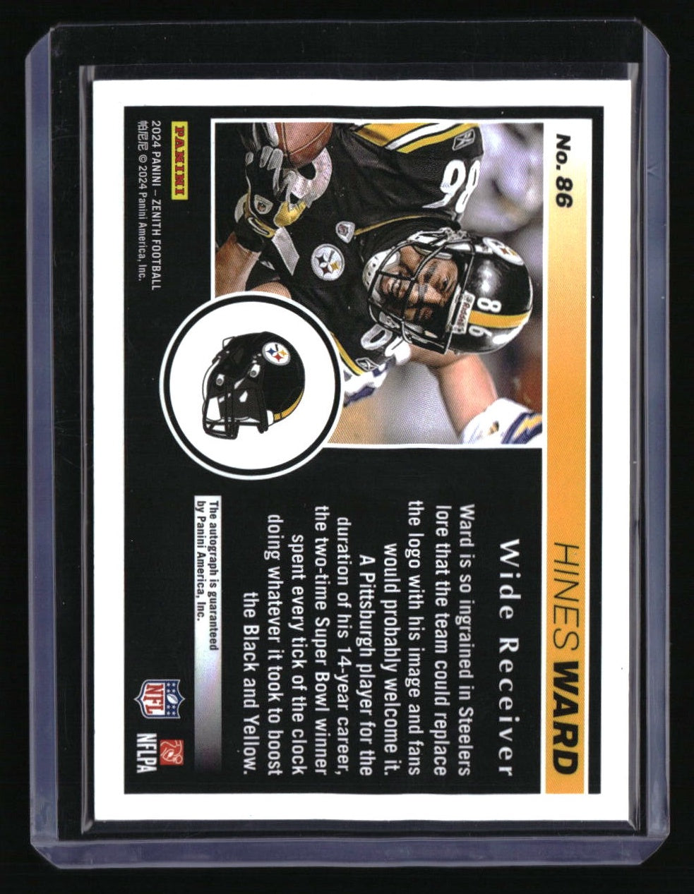 2024 Panini Zenith Hines Ward Autographs Red Zone #/99