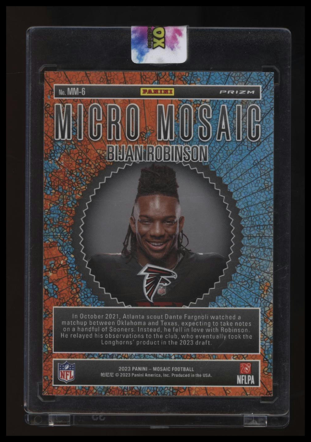2023 Panini Mosaic Bijan Robinson Micro Mosaic