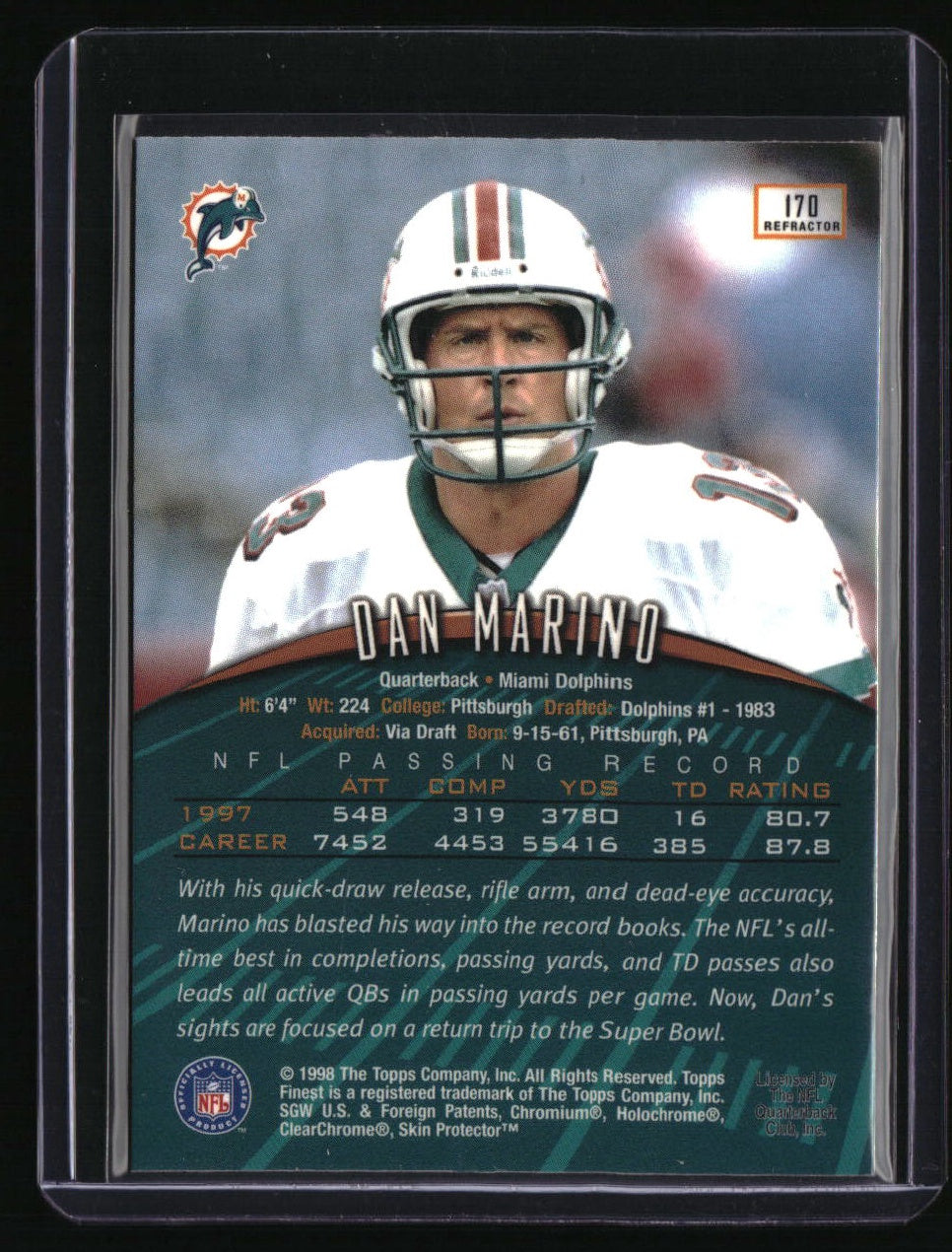 1998 Finest Dan Marino Refractors