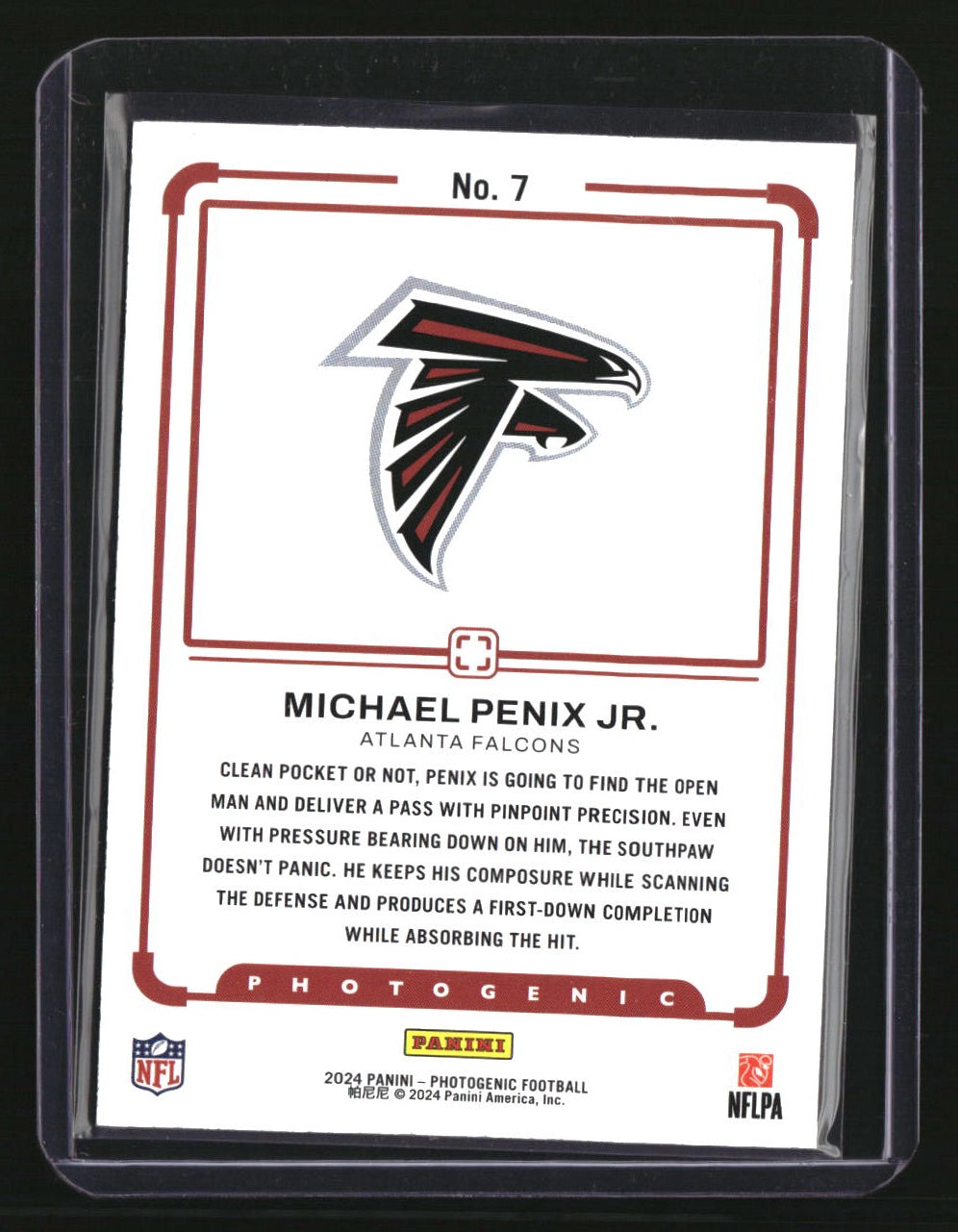 2024 Panini Photogenic Michael Penix Jr. Draft Snapshots Blue #/99