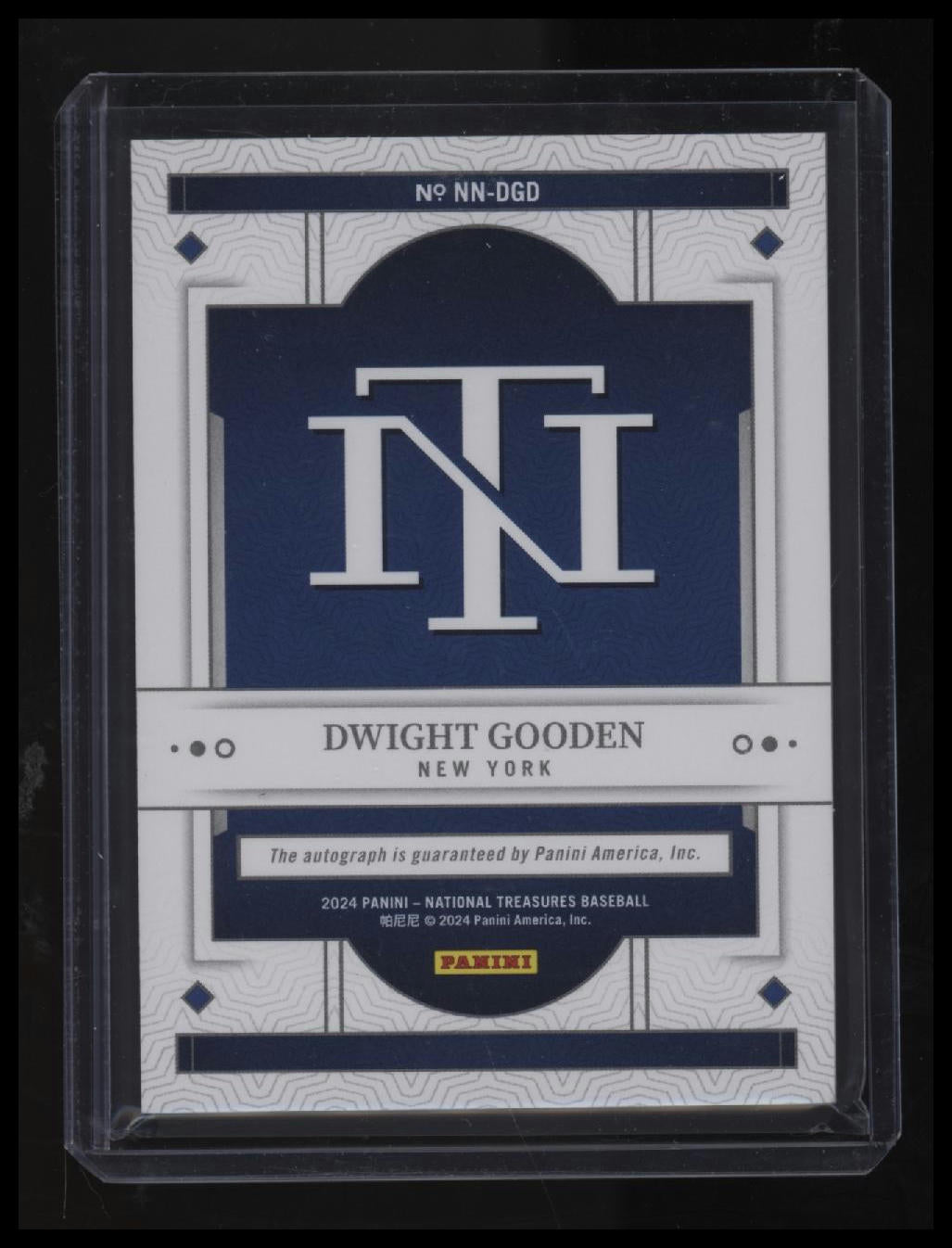 2024 Panini National Treasures Dwight Gooden Notable Nicknames #/49