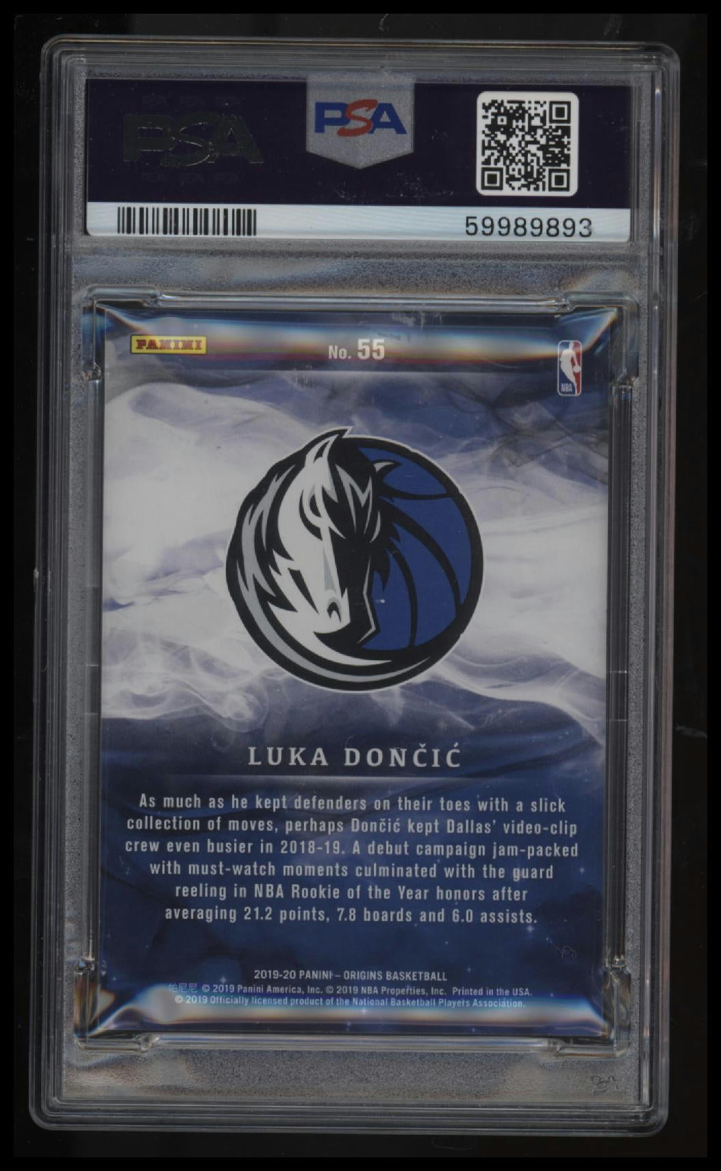 2019 Panini Origins Luka Doncic Blue PSA 9
