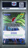 2022 Panini Court Kings Fresh Paint Autographs Shaedon Sharpe Ruby PSA 8