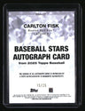 2025 Topps Carlton Fisk Baseball Stars Autographs Orange (Series Two) #/25